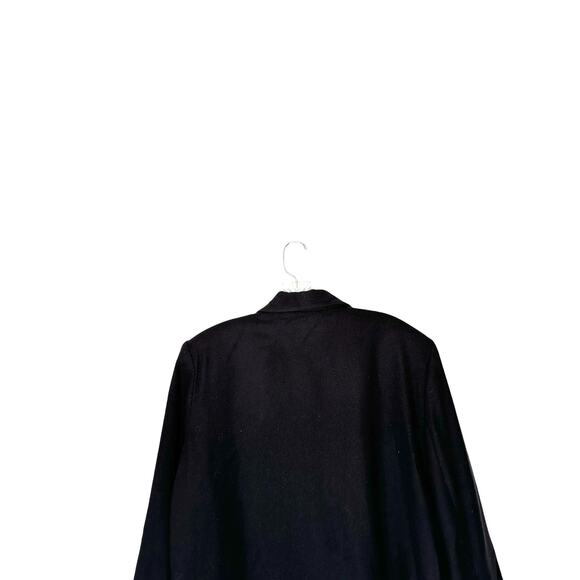 Vintage Black Academia Single Button Oversized Preppy Wool Blazer Size 14 - Picture 8 of 12